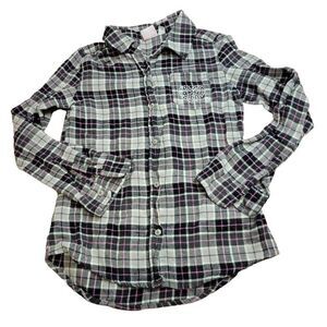 Children's Place flannel plaid shirt L10/12